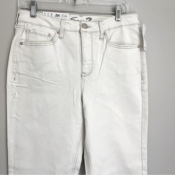 Seven7 High Rise Slim Straight Leg Jeans Womens 6 Bone Stretchy NWT - Picture 4 of 12